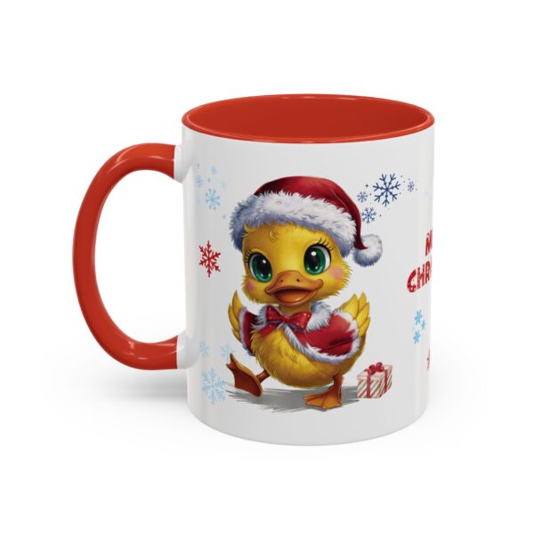 Adorable Christmas Ducklings in Santa Hats – Festive 11oz Ceramic Mug for Holiday Joy - Image 3