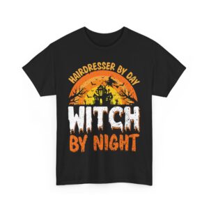 Hairdresser by Day Witch by Night Halloween T-Shirt 100% Cotton Unisex