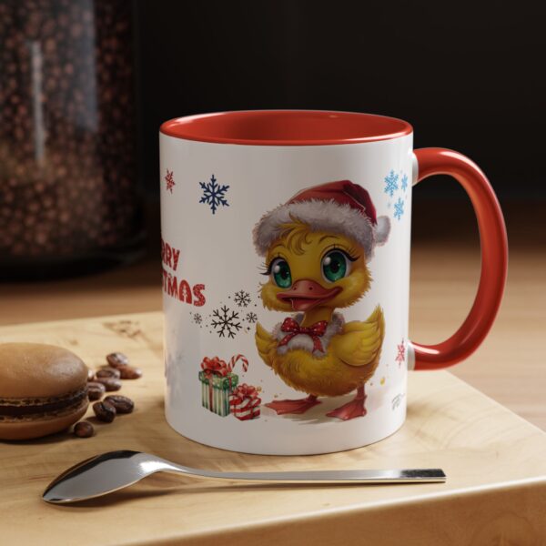 Adorable Christmas Ducklings in Santa Hats – Festive 11oz Ceramic Mug for Holiday Joy - Image 5