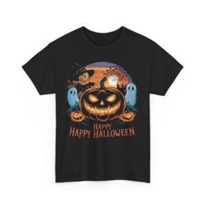 Happy Petrifying Pumpkin Halloween T-Shirt 100% Cotton Unisex