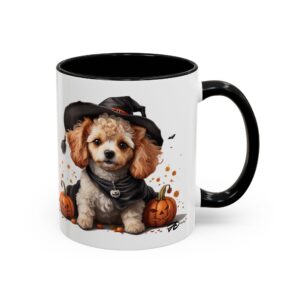Poodle Puppy Halloween Decor – Ideal for Adding a Spooky Touch to Your Mornings