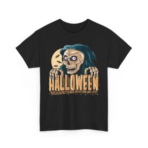 Skull Scary Halloween T-Shirt 100% Cotton Unisex - Spooky Classic Tee