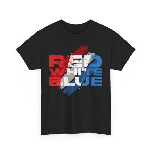 Patriotic Unisex Cotton T-Shirt – Bold 4th of July Graphic Red White Blue Independence Day