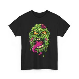 Zombie Head Horror Halloween T-Shirt 100% Cotton Unisex - Spooky Classic Tee