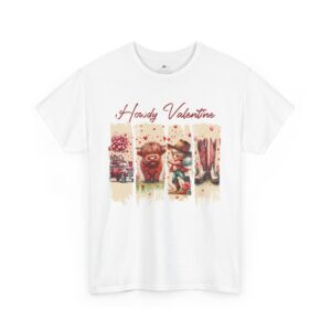 Valentine's Day T-Shirt – Howdy Valentine Western Cowboy Heart Design