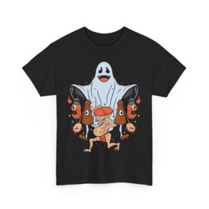 Trippy Ghost Halloween T-Shirt 100% Cotton Unisex - Spooky Classic Tee
