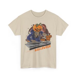 DJ Pumpkin Halloween T-Shirt 100% Cotton Unisex