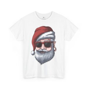 Hipster Santa T-Shirt– Cotton Tee with Santa in Sunglasses and Hat