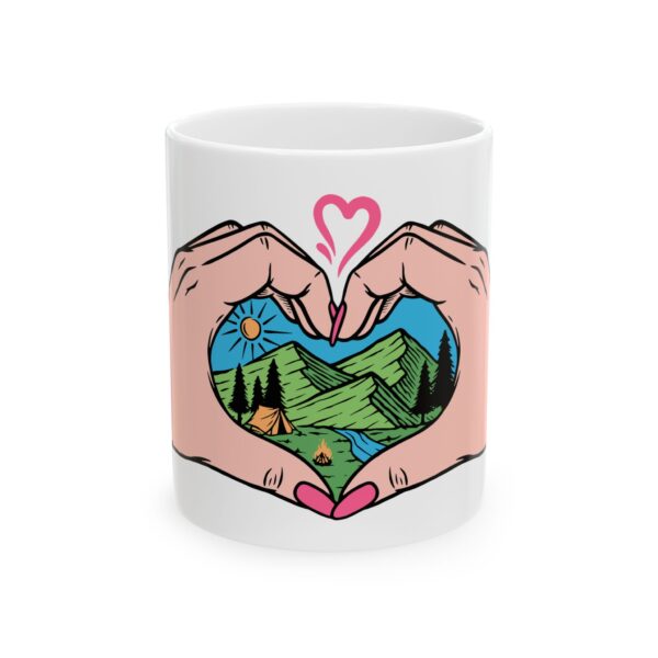 I Love Camping - 11oz White Ceramic Mug for Outdoor Adventures