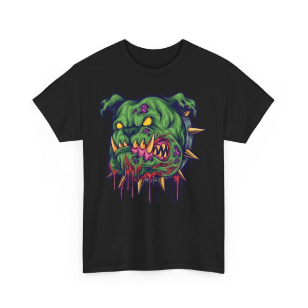 Angry Bulldog Zombie Head Halloween T-Shirt 100% Cotton Unisex - Spooky Classic Tee