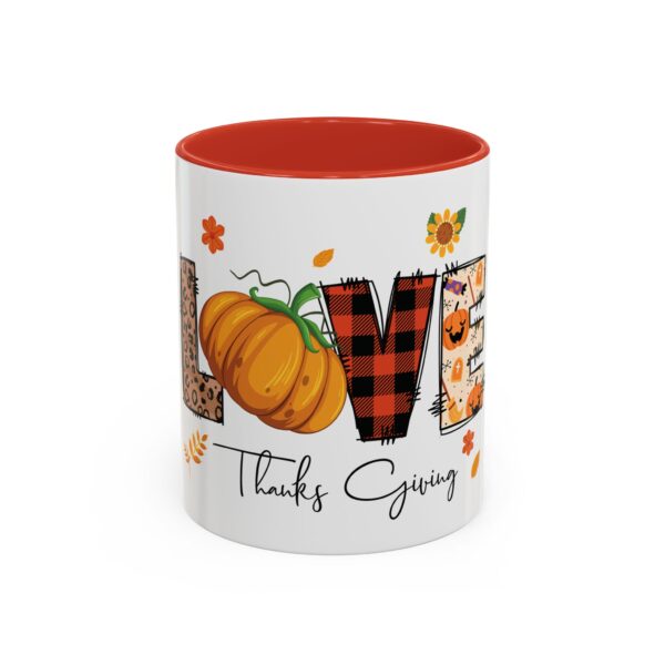 Love Thanksgiving Ceramic Mug -11oz Cozy Fall Vibes Coffee Cup