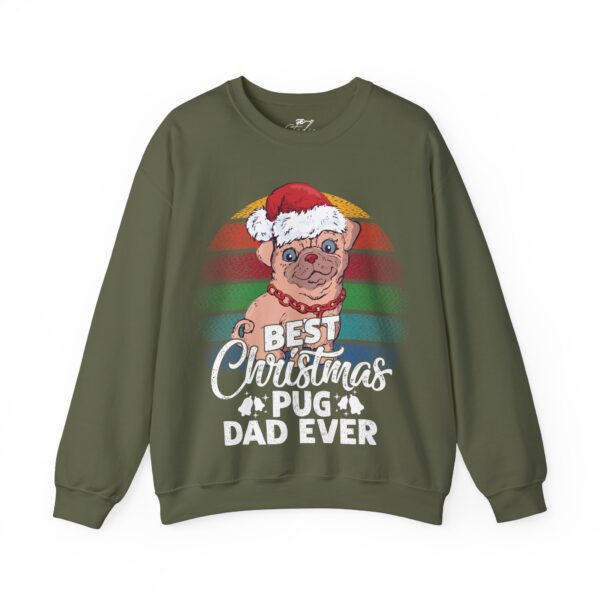 Best Christmas Pug Dad Ever Unisex Sweatshirt – Funny Holiday Gift for Dog Lovers - Image 4