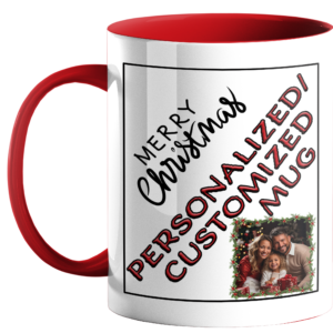 Personalized Christmas Mug 11oz – Add Your Festive Photo & Custom Text | Create a Unique Holiday Keepsake for Loved Ones!