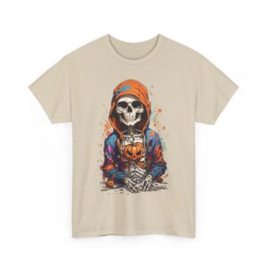 Grim Wraith Pumpkin Halloween T-Shirt 100% Cotton Unisex