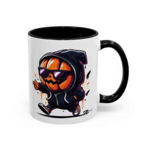 Cool Graffiti Pumpkin Decor - Ideal for Halloween Lovers– 11oz Spooky Ceramic Mug
