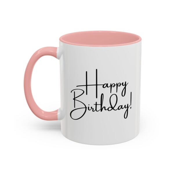 Happy Birthday Cake - 11oz Birthday Mug with Colorful Balloon Design - Image 3