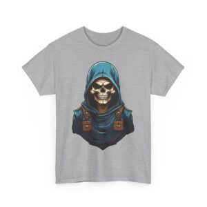 Skull with hoodie Halloween T-Shirt 100% Cotton Unisex