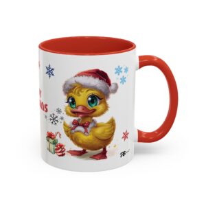 Adorable Christmas Ducklings in Santa Hats – Festive 11oz Ceramic Mug for Holiday Joy