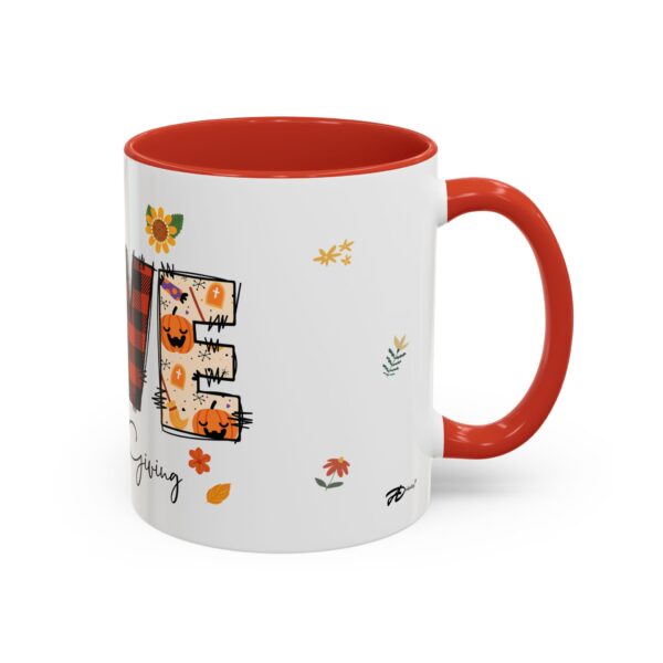 Love Thanksgiving Ceramic Mug -11oz Cozy Fall Vibes Coffee Cup - Image 2