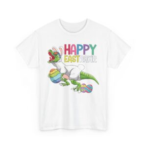Easter Dino Tee Funny – Perfect for Celebrating the Easter Spirit T-Shirt 100% Cotton Unisex