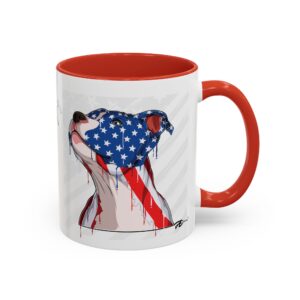 Patriotic 11oz Independence Day Mug – Show Your American Pride Pitbull Dog