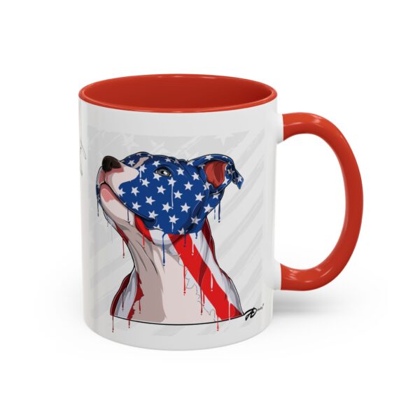 Patriotic 11oz Independence Day Mug – Show Your American Pride Pitbull Dog