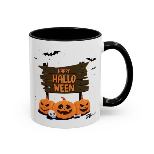 Happy Halloween Ceramic Mug -11oz Glossy Accent Cup with Vibrant Color Contrast
