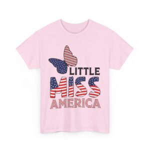 Celebrate Freedom with this 100% Cotton Unisex Independence Day T-Shirt Little Miss America
