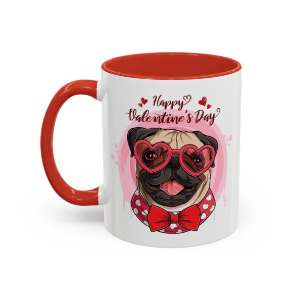 Pug Dog - Themed Valentine's Day Mug 11oz - Image 3