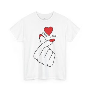 Finger Heart I Love You - Sweet Love Graphic Cotton T-Shirt – Valentine’s Day Edition