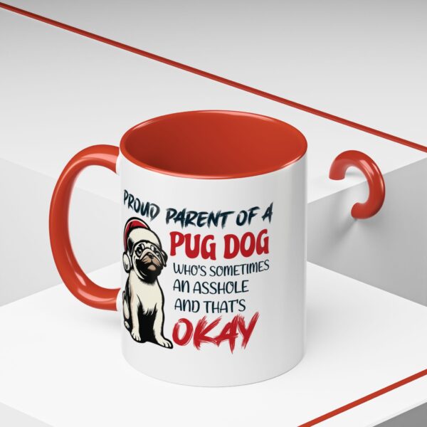 Proud Pug Parent Mug–Funny Christmas Design, Quirky Holiday Humor for Dog Lovers - Image 6