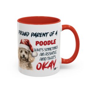 Christmas Poodle Ceramic Mug for Proud Dog Parents - Cute & Fun Design