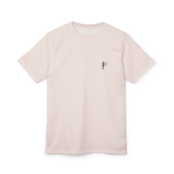 Minimalist Graphic T Shirt | Own Less Feel More Tee | Floral Backpack Design | Mindful Aesthetic Shirt | Lightweight Unisex Top - Image 3