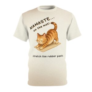 Namaste Cat Yoga Tee, Funny Cat Shirt, Yoga Lover Gift, Unisex Graphic Tee