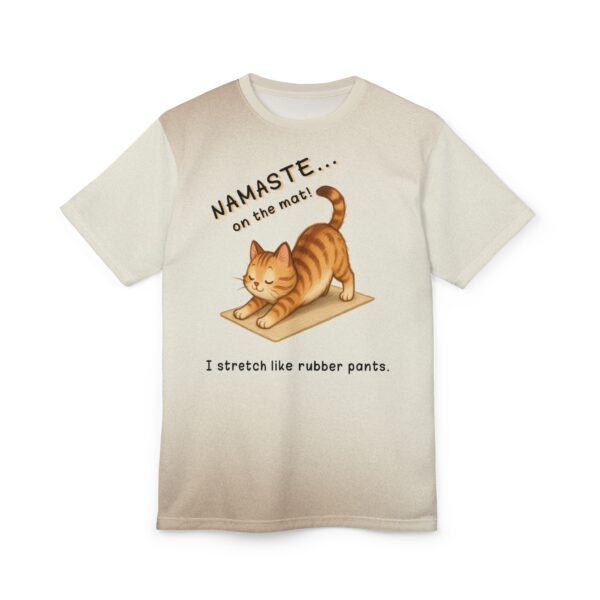 Namaste Cat Yoga Tee, Funny Cat Shirt, Yoga Lover Gift, Unisex Graphic Tee - Image 2